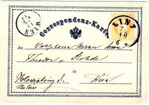 Correspondenz-Karte_Österreich 1.10.1869