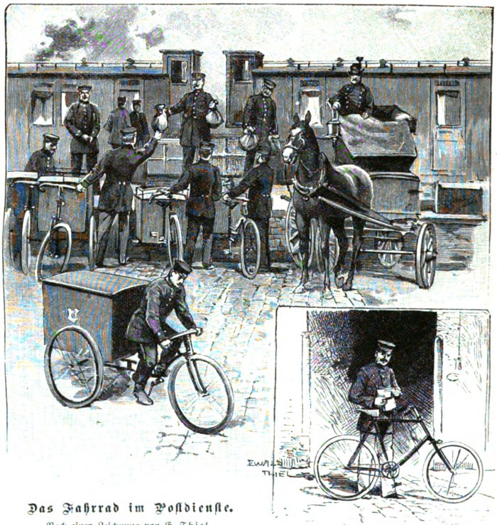 Das Fahrrad im Postdienst_Die Gartenlaube H_25_1898_S_804