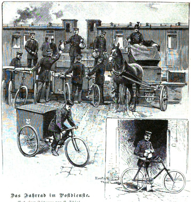 Das Fahrrad im Postdienst_Die Gartenlaube H_25_1898_S_804