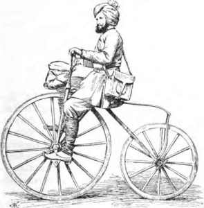 Indischer Postbote auf Fahrrad_ Geistbeck_Weltverkehr 1895_S 409